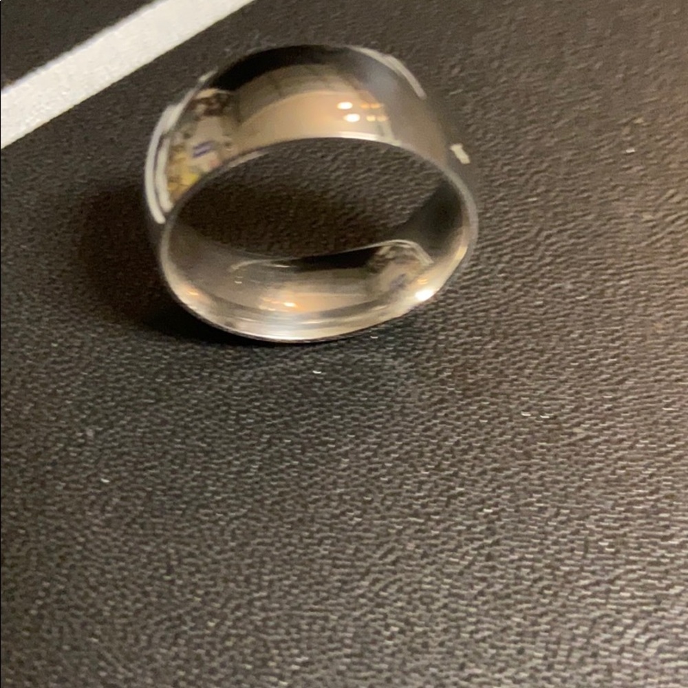 stainless steel band ring men wide NWT